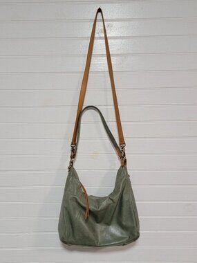 Hobo International Delilah Convertible Green Leather Crossbody Shoulder Bag